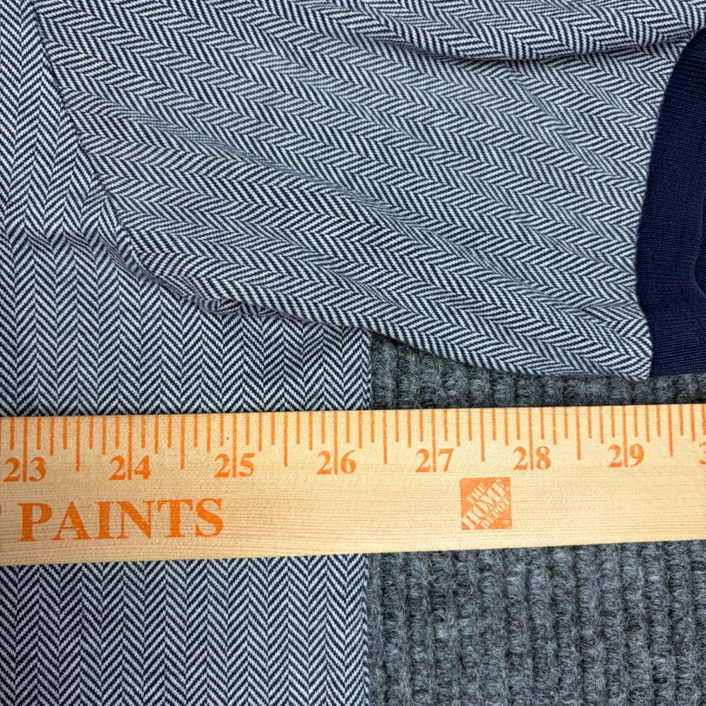 Polo Ralph Lauren Shirt Men's XXL Blue Herringbone Pima Cotton Short Sleeve Polo - Picture 6 of 7